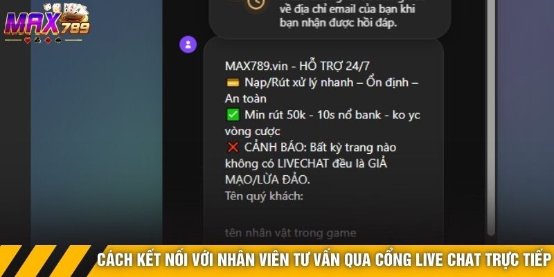 Cách kết nối với nhân viên tư vấn qua cổng Live Chat trực tiếp