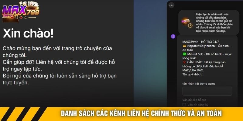 Danh sách các kênh liên hệ chính thức và an toàn 