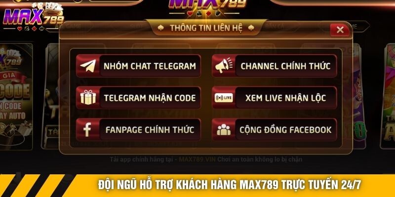 Đội ngũ hỗ trợ khách hàng Max789 trực tuyến 24/7 