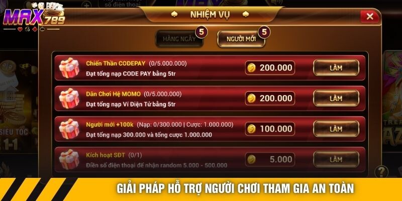 Giải pháp hỗ trợ người chơi tham gia an toàn