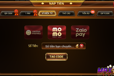 Nạp tiền Max789 – Hướng dẫn giao dịch qua 7 phương thức