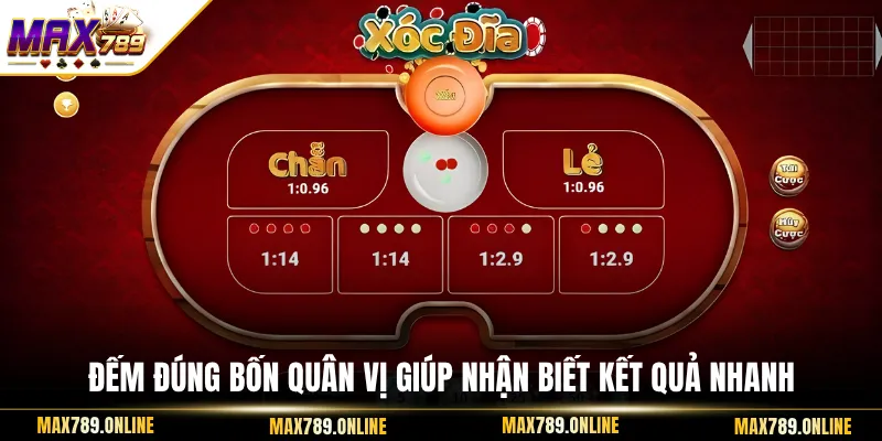 Đếm đúng bốn quân vị giúp nhận biết kết quả nhanh