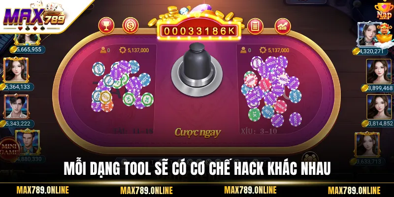 Mỗi dạng tool sẽ có cơ chế hack khác nhau