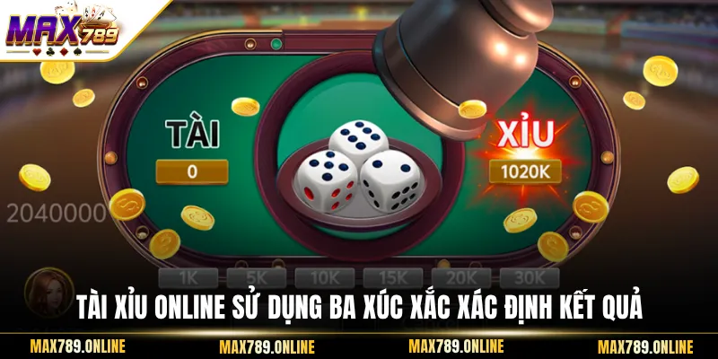 Tài xỉu online sử dụng ba xúc xắc xác định kết quả